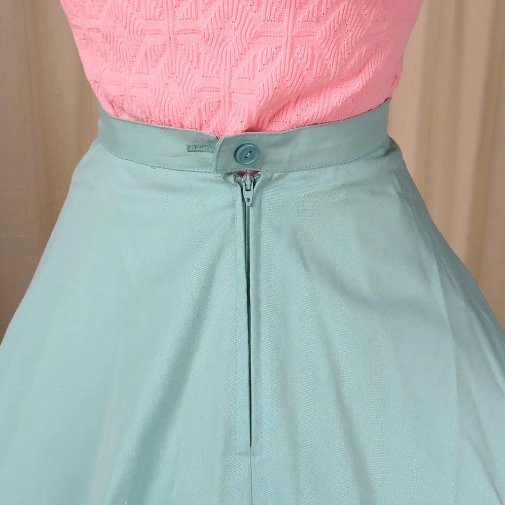 1960s Hand Painted Ruffle Skirt