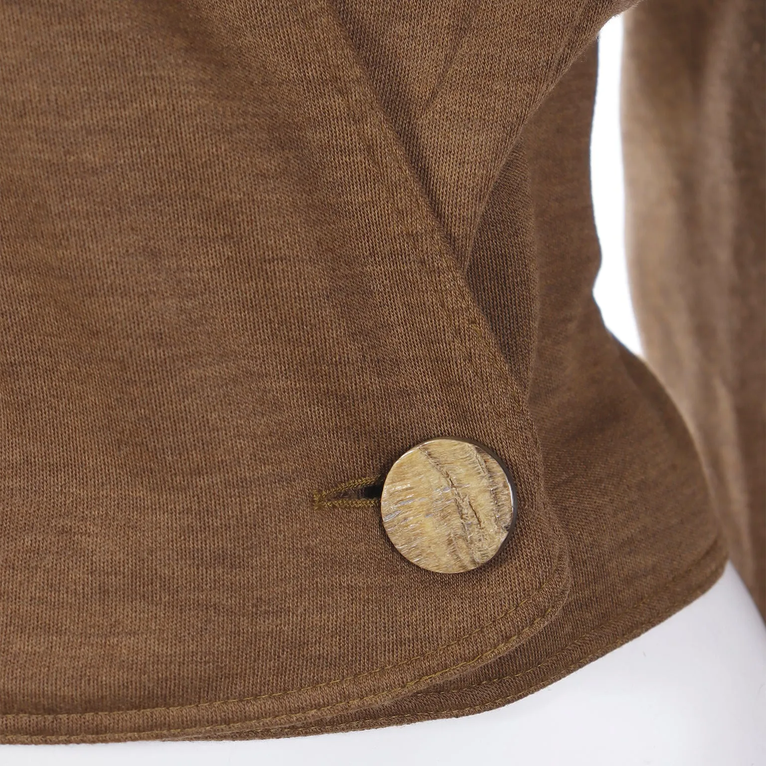 1980s Valentino Boutique Brown Cropped Wrap Style Jacket