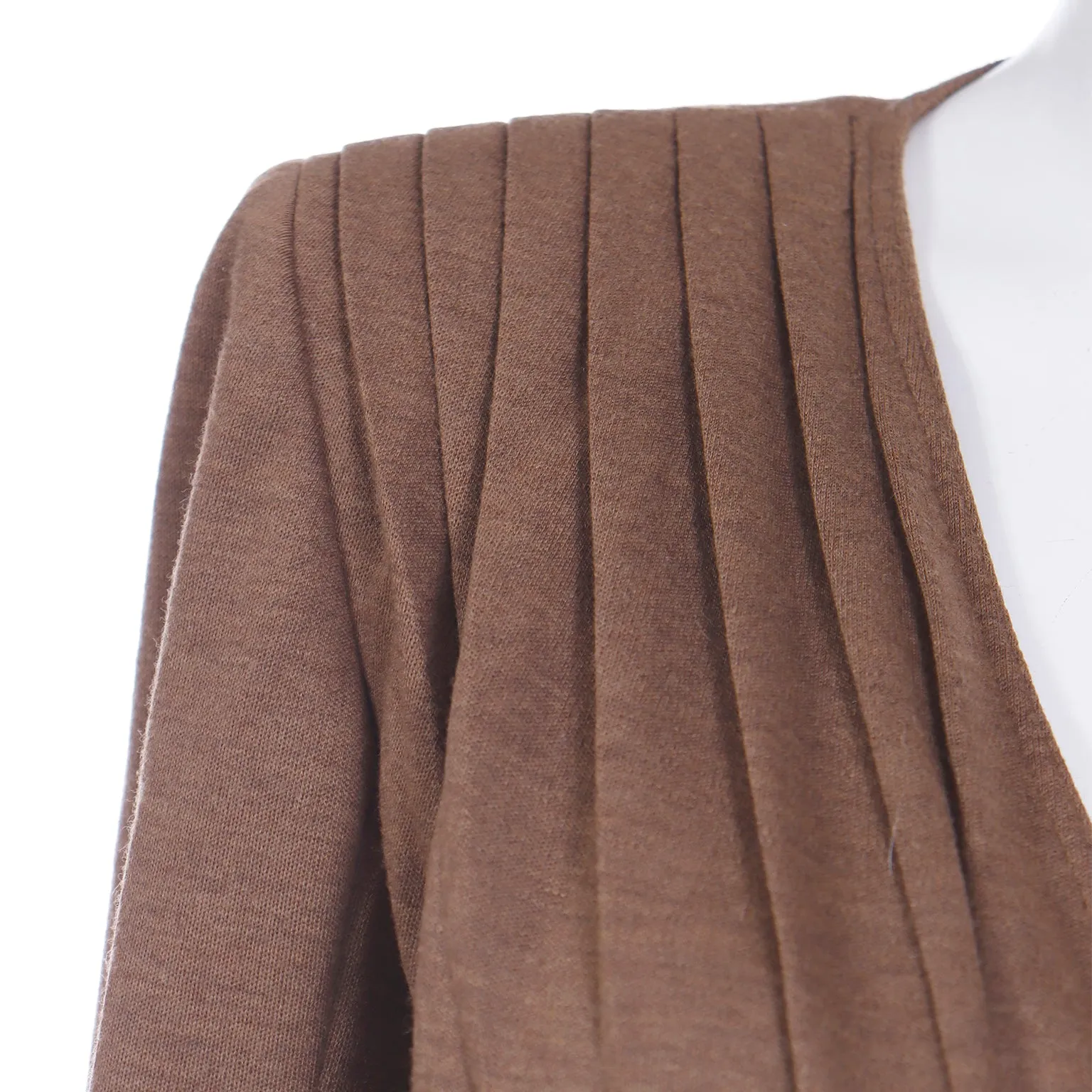 1980s Valentino Boutique Brown Cropped Wrap Style Jacket