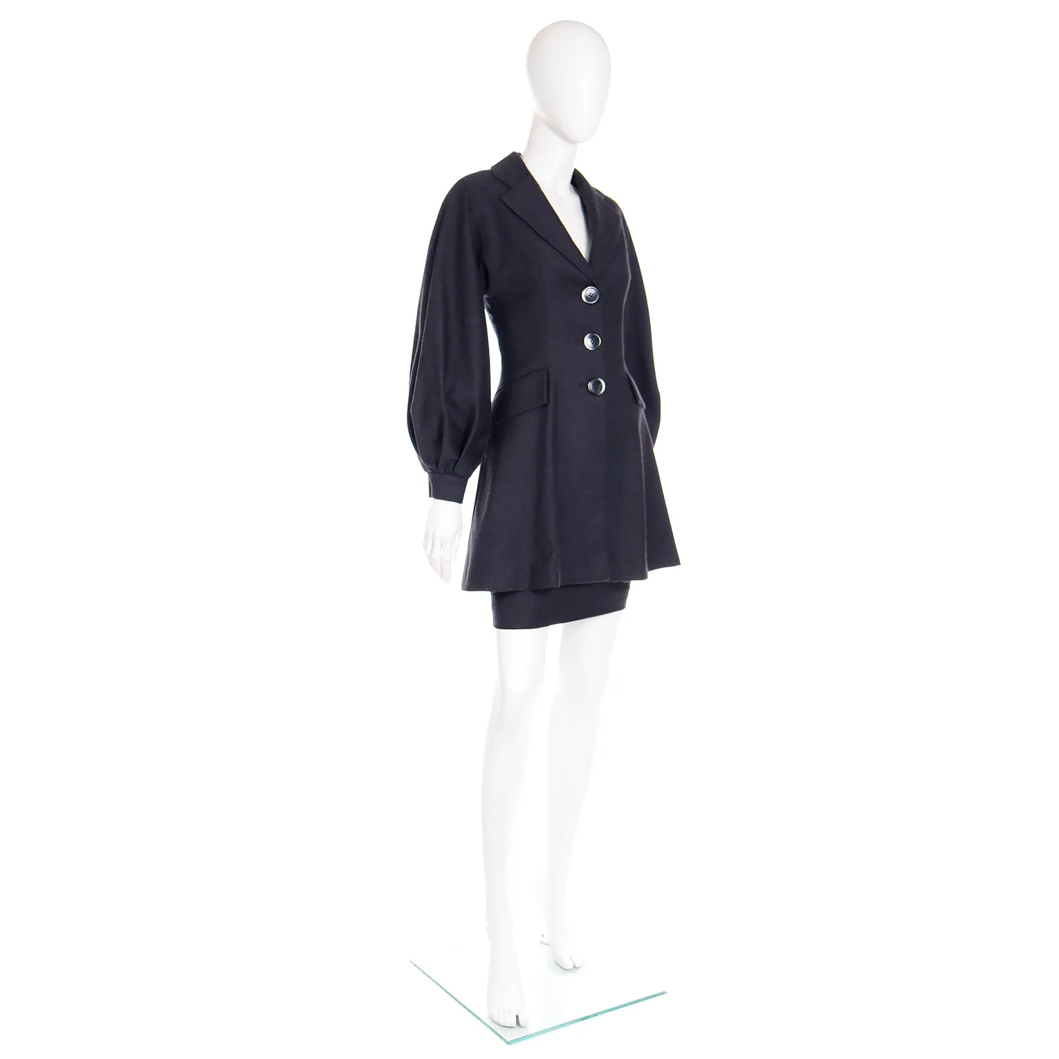 1990s Numbered Christian Dior Boutique Demi Couture Jacket & Skirt Suit