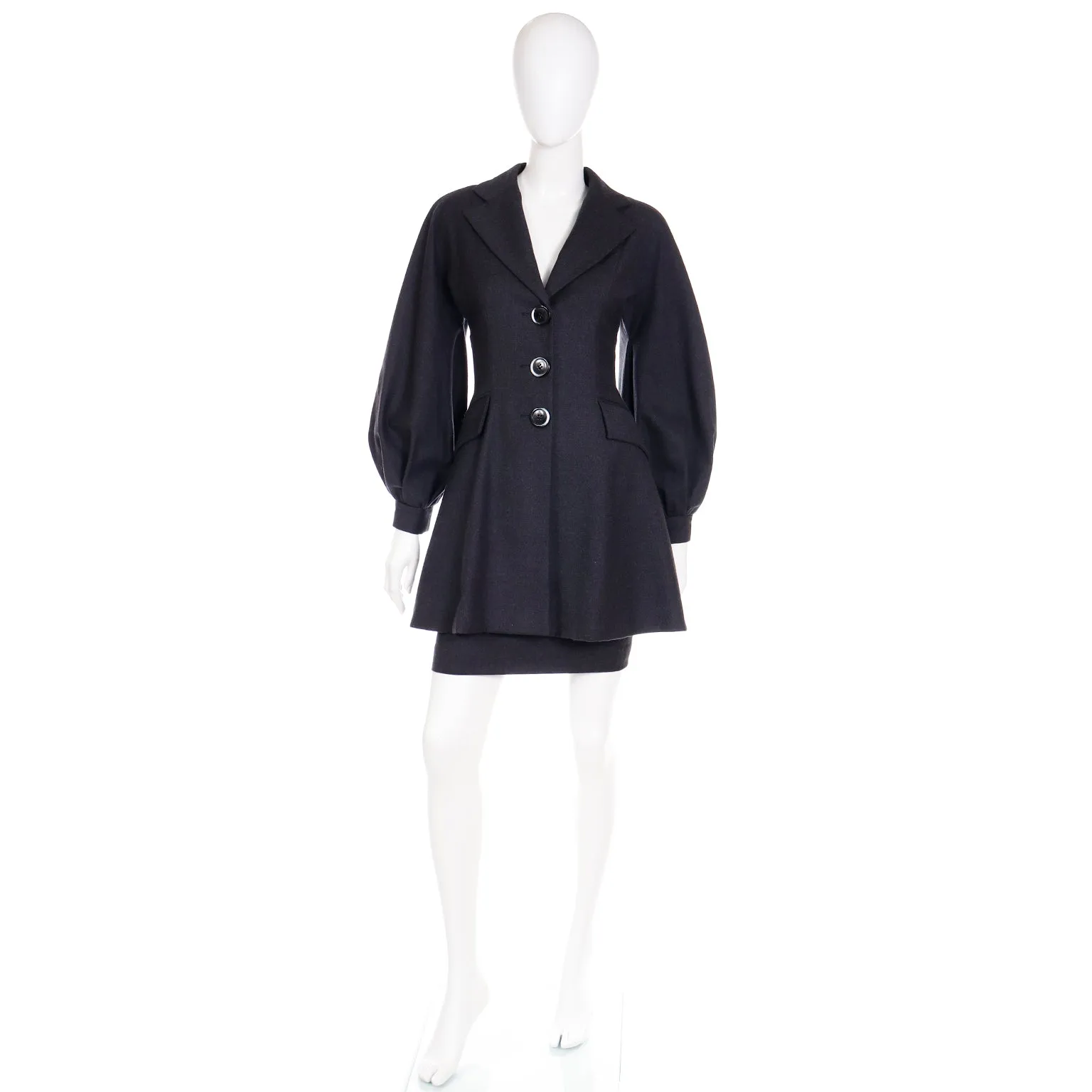 1990s Numbered Christian Dior Boutique Demi Couture Jacket & Skirt Suit