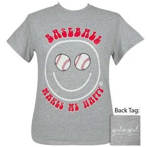 2523 Baseball Happy SS-Sport Grey