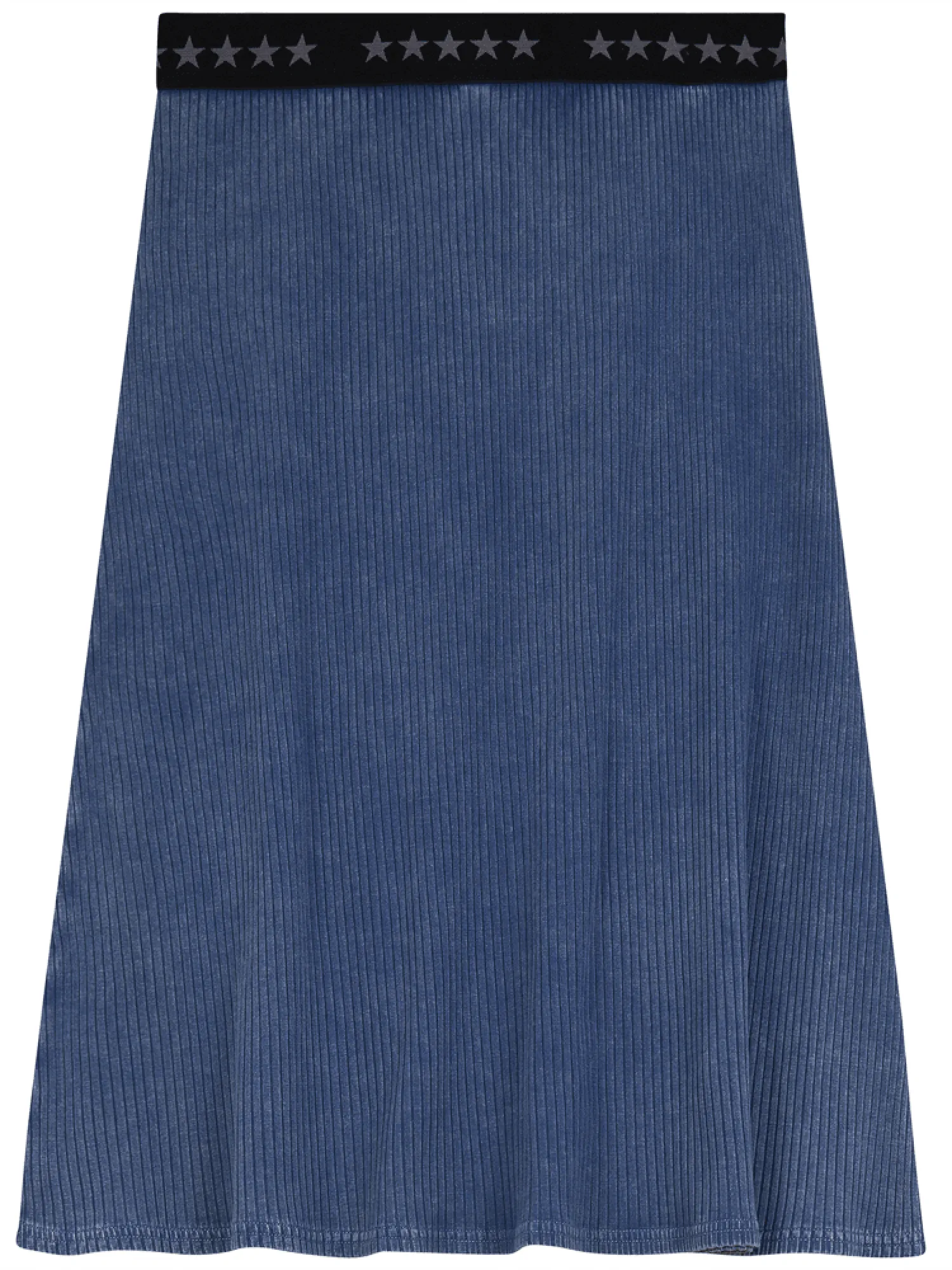 5 Stars Ribbed A-line Denim Skirt