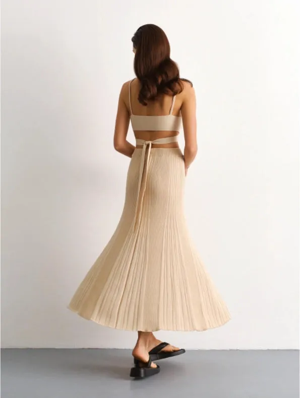 A-Line Midi Skirt Ariel Cream