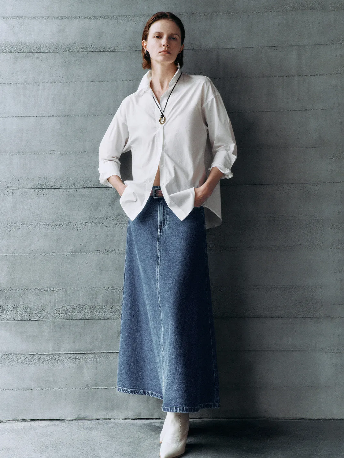 A-Line Regular Denim Skirts