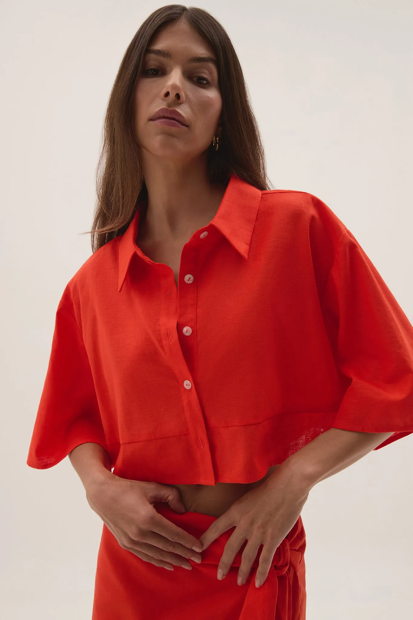 Airlie Cropped Shirt