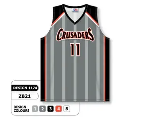 Athletic Knit Custom Sublimated Basketball Jersey Design 1174