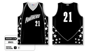 Athletic Knit Custom Sublimated Basketball Jersey Design 1178