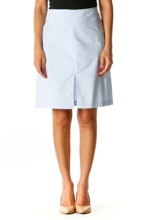 Blue Solid Brunch A-Line Skirt