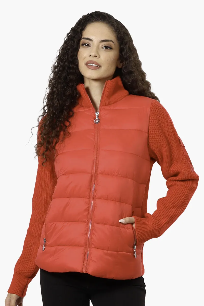 Canada Weather Gear Sweater Knit Polyfill Lightweight Jacket - Red