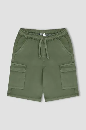 Cargo Short For Boy - Dark Green