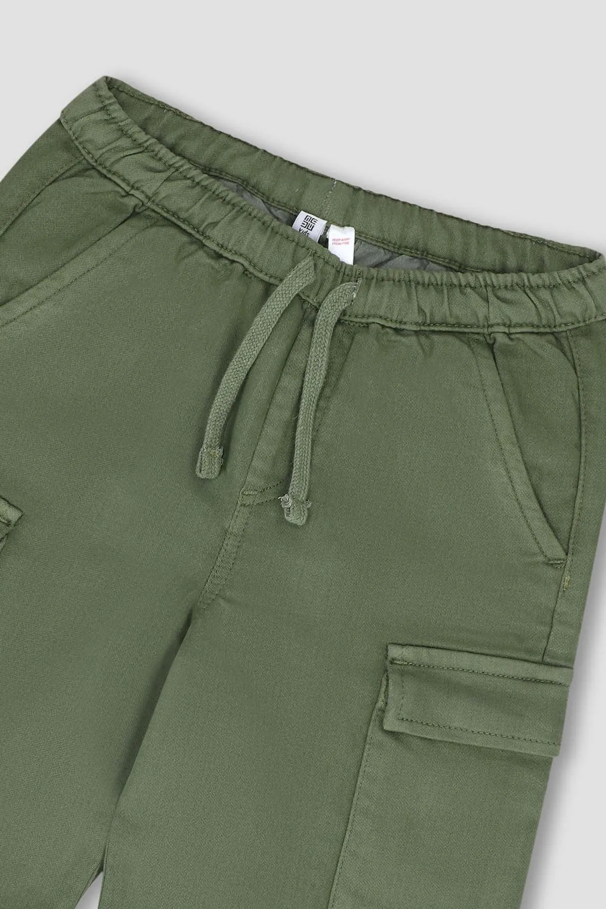 Cargo Short For Boy - Dark Green