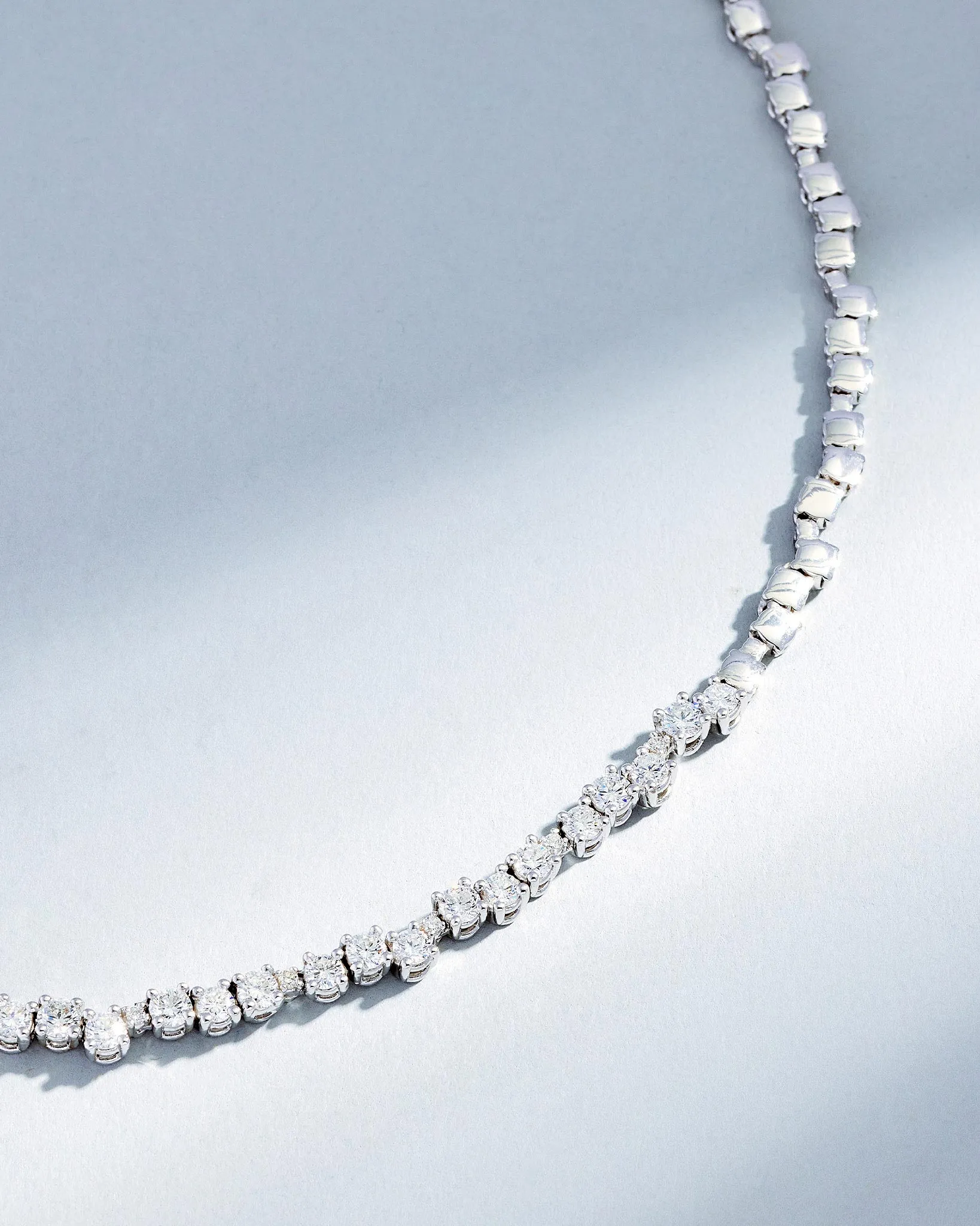 Classic Diamond Round Tennis Necklace