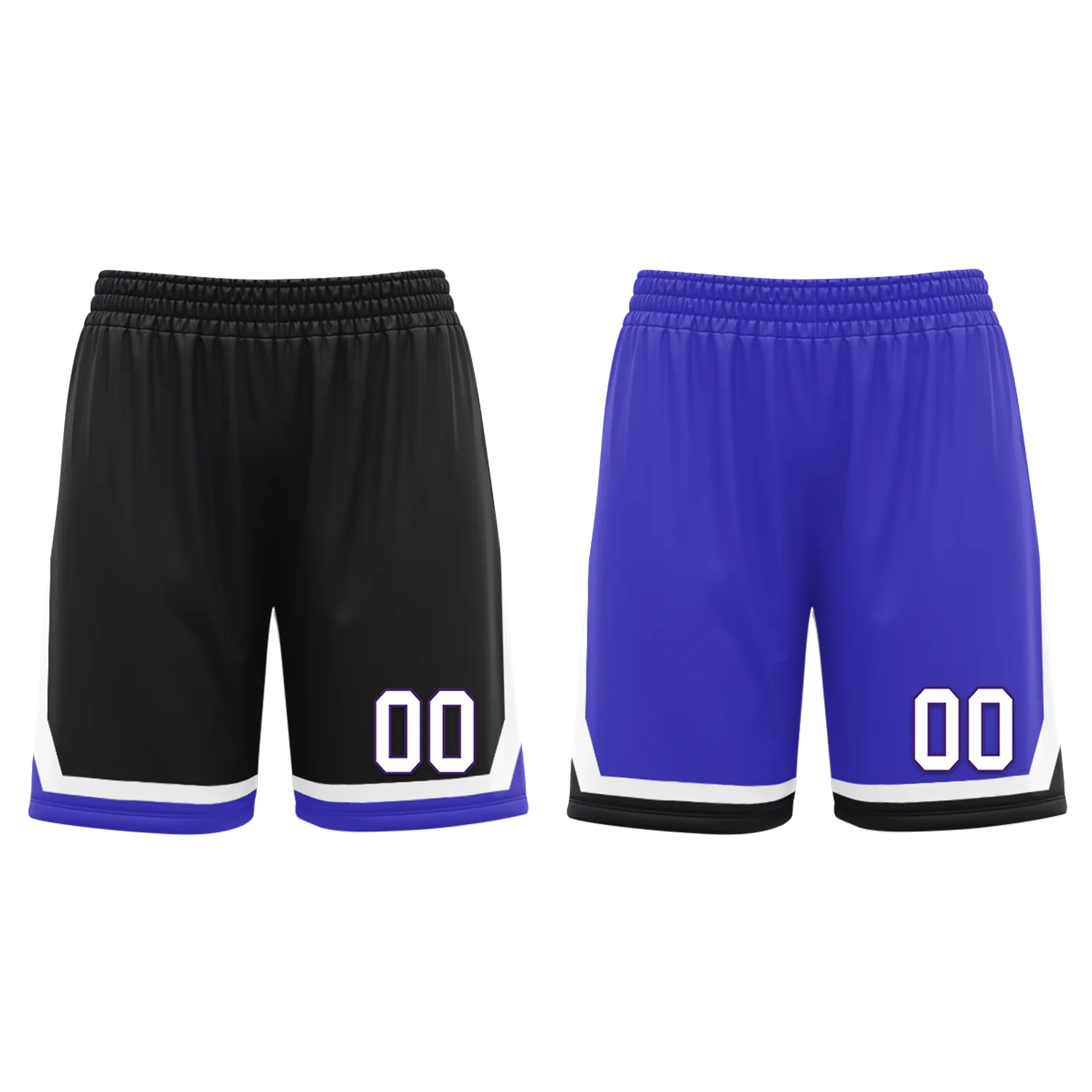 Custom Black Blue Classic Style Reversible Basketball Uniform Personalized BBJR-D017036