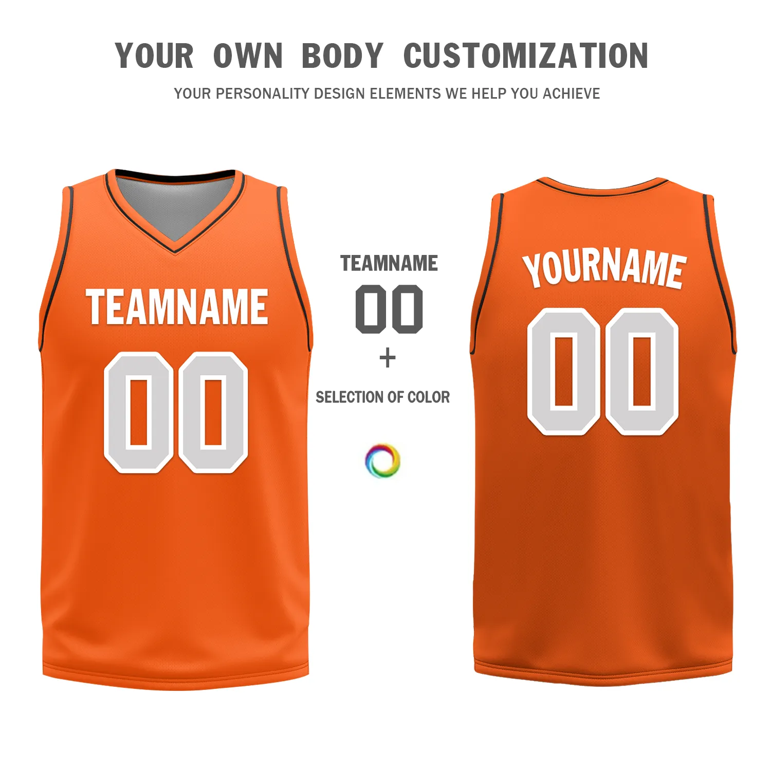 Custom Black Orange Classic Style Reversible Basketball Uniform Personalized COOLMAX BBJR-D017019