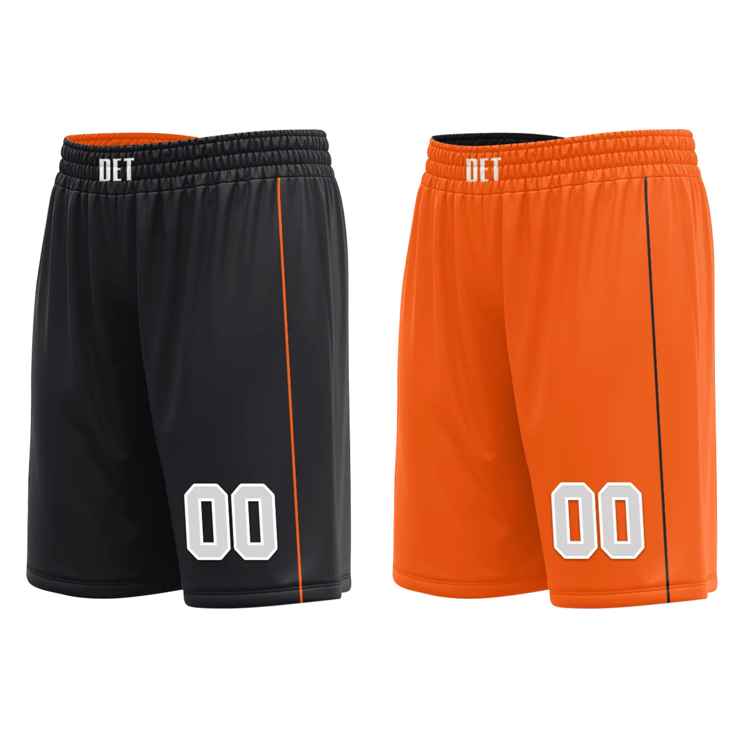 Custom Black Orange Classic Style Reversible Basketball Uniform Personalized COOLMAX BBJR-D017019