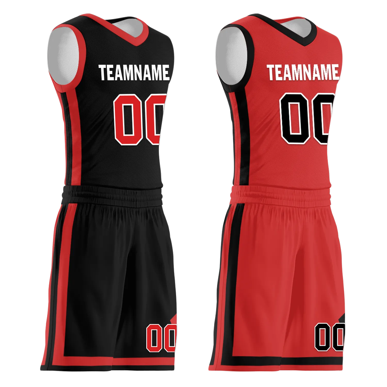 Custom Black White Classic Style Reversible Basketball Uniform Personalized COOLMAX BBJR-D017006