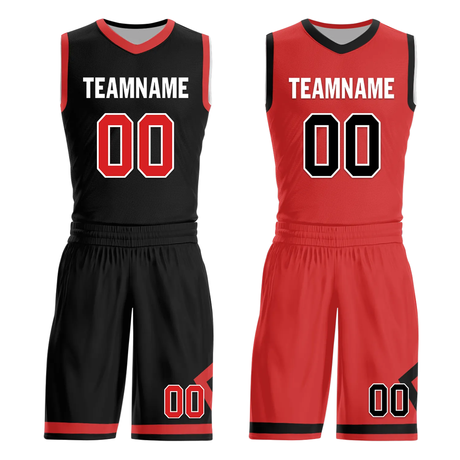 Custom Black White Classic Style Reversible Basketball Uniform Personalized COOLMAX BBJR-D017006