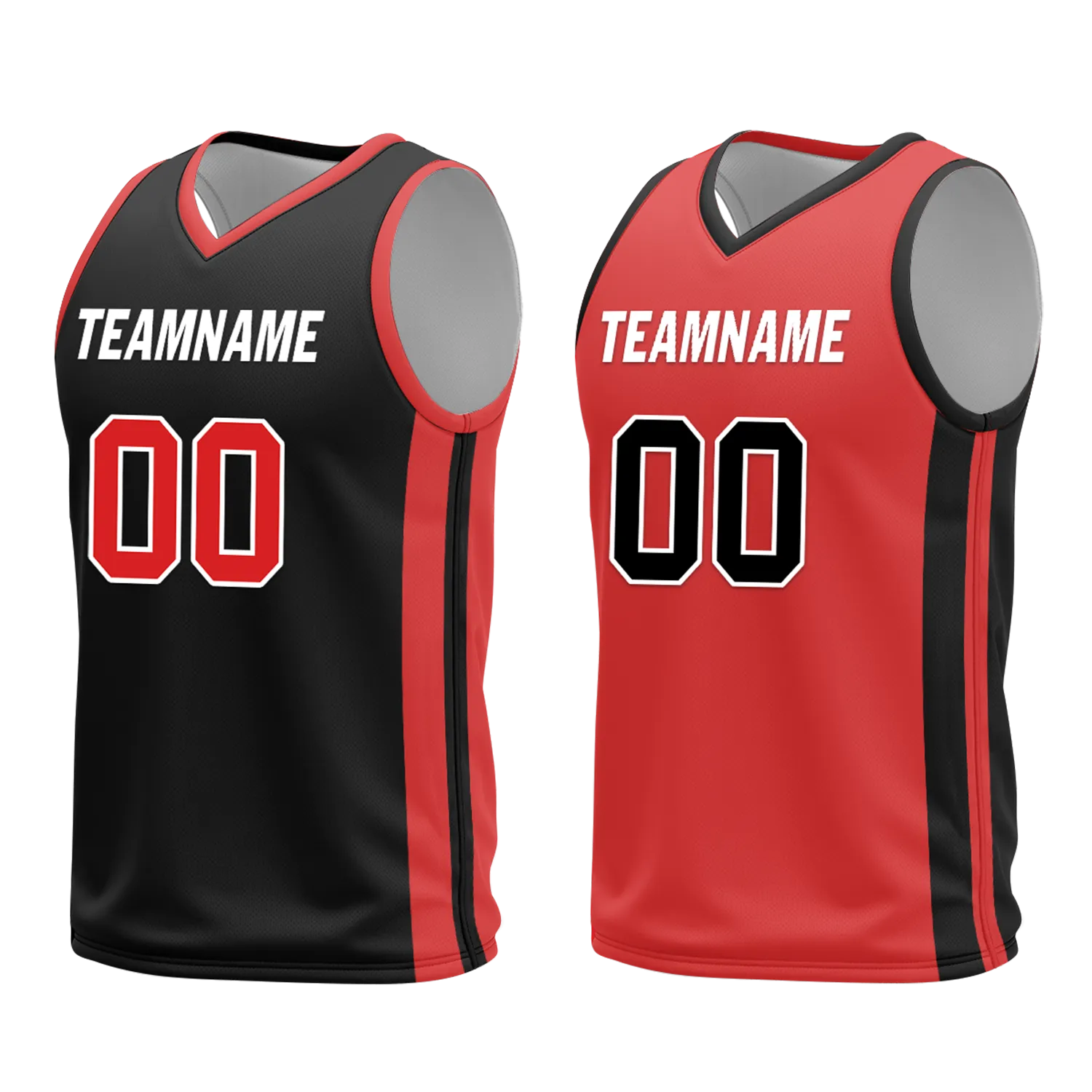 Custom Black White Classic Style Reversible Basketball Uniform Personalized COOLMAX BBJR-D017006