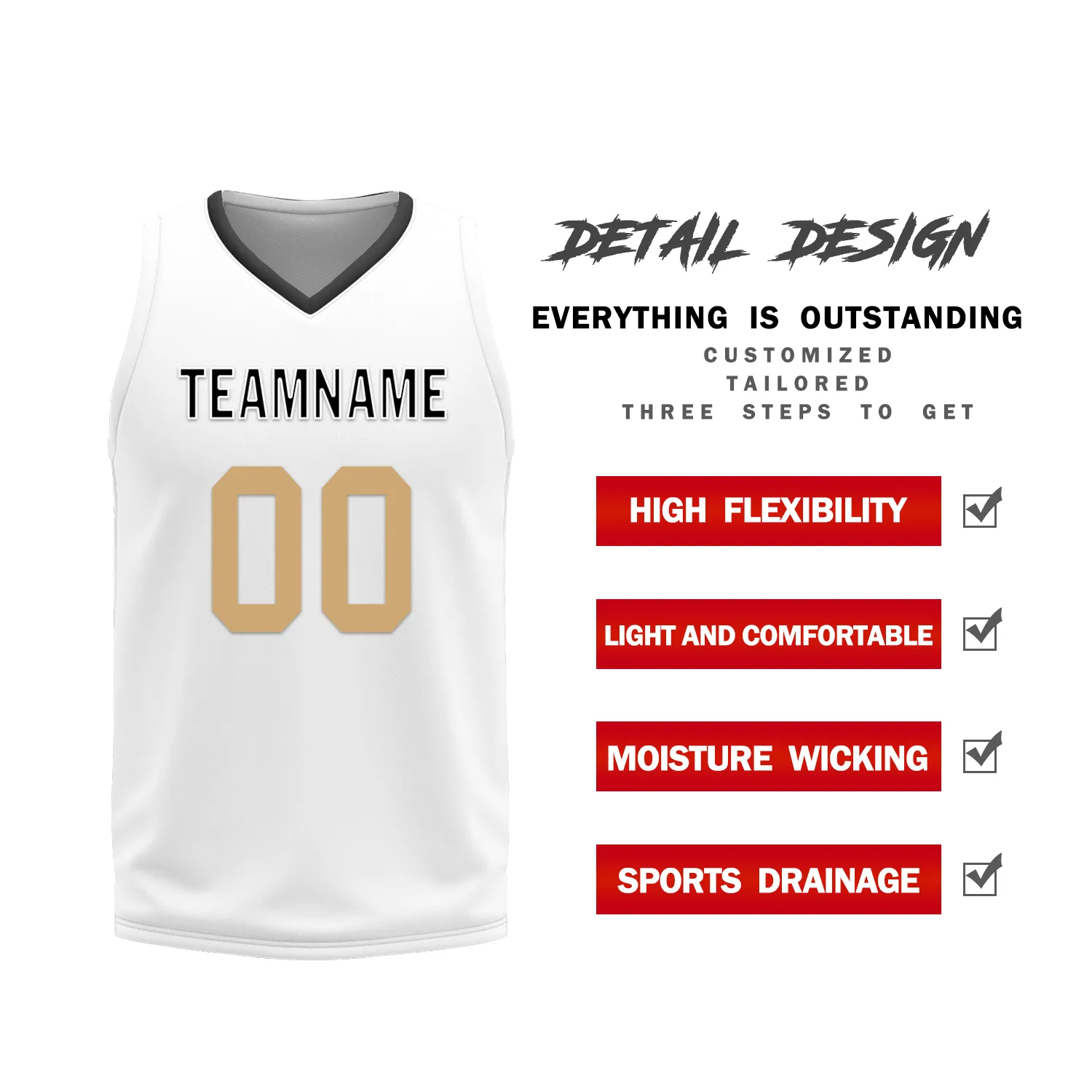 Custom Black White Classic Style Reversible Basketball Uniform Personalized Ordinary BBJR-D017044