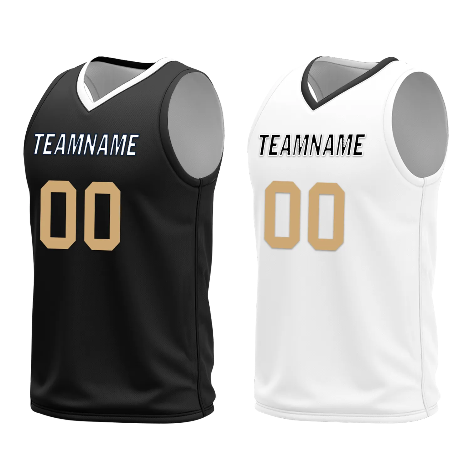 Custom Black White Classic Style Reversible Basketball Uniform Personalized Ordinary BBJR-D017044