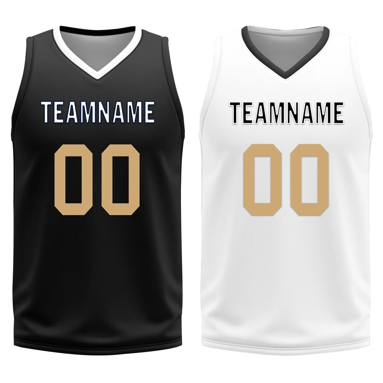 Custom Black White Classic Style Reversible Basketball Uniform Personalized Ordinary BBJR-D017044