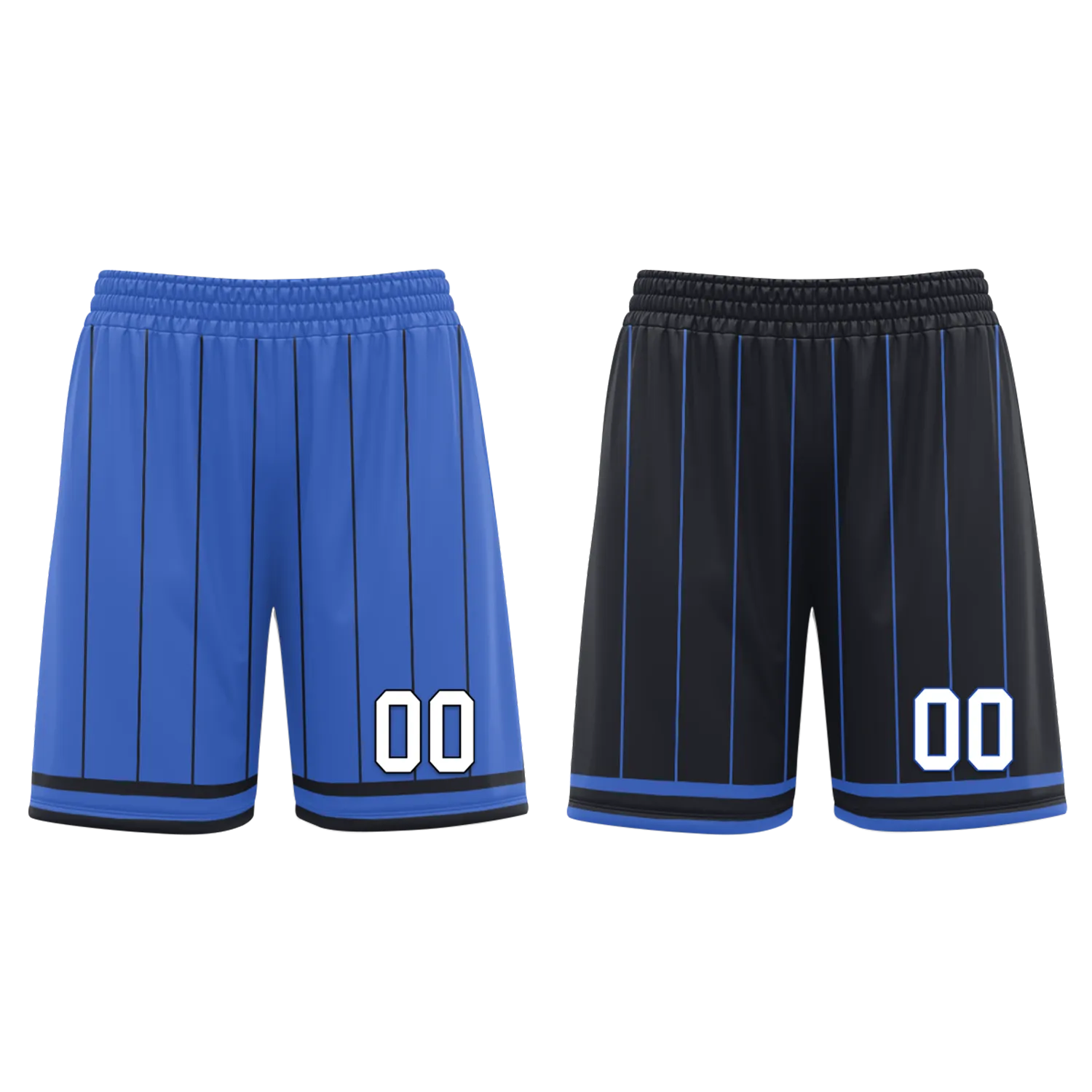 Custom Blue Black Classic Style Reversible Basketball Uniform Personalized COOLMAX BBJR-D017055