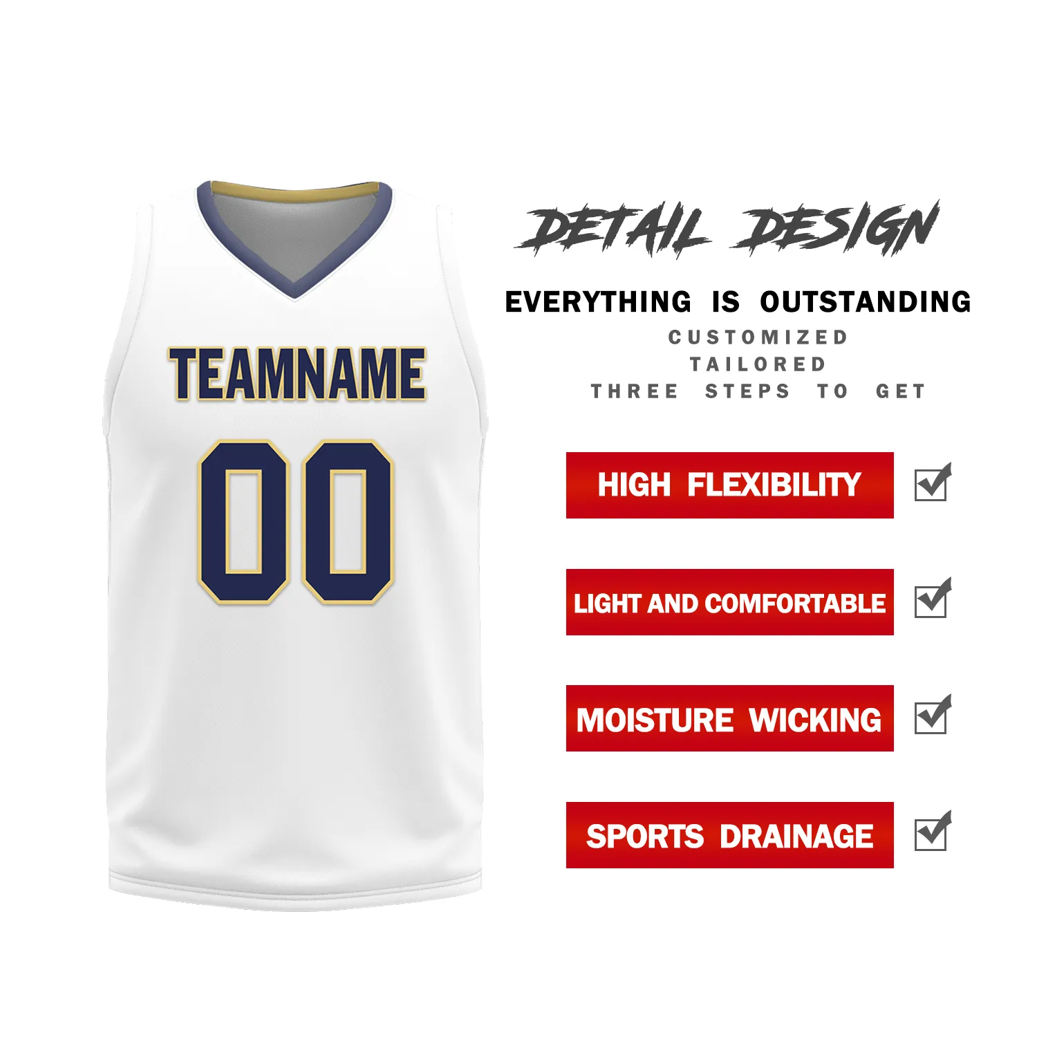 Custom Blue White Classic Style Reversible Basketball Uniform Personalized Ordinary BBJR-D017050