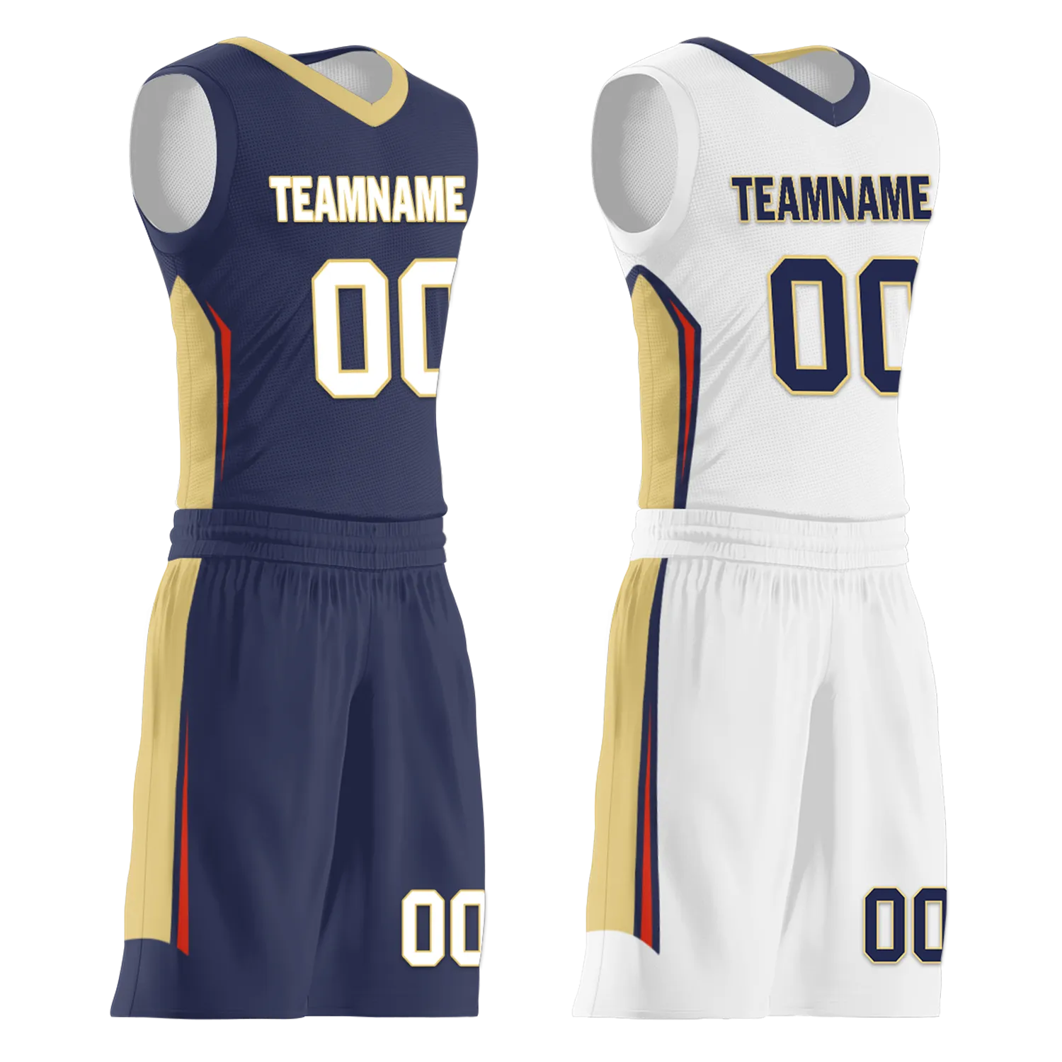 Custom Blue White Classic Style Reversible Basketball Uniform Personalized Ordinary BBJR-D017050