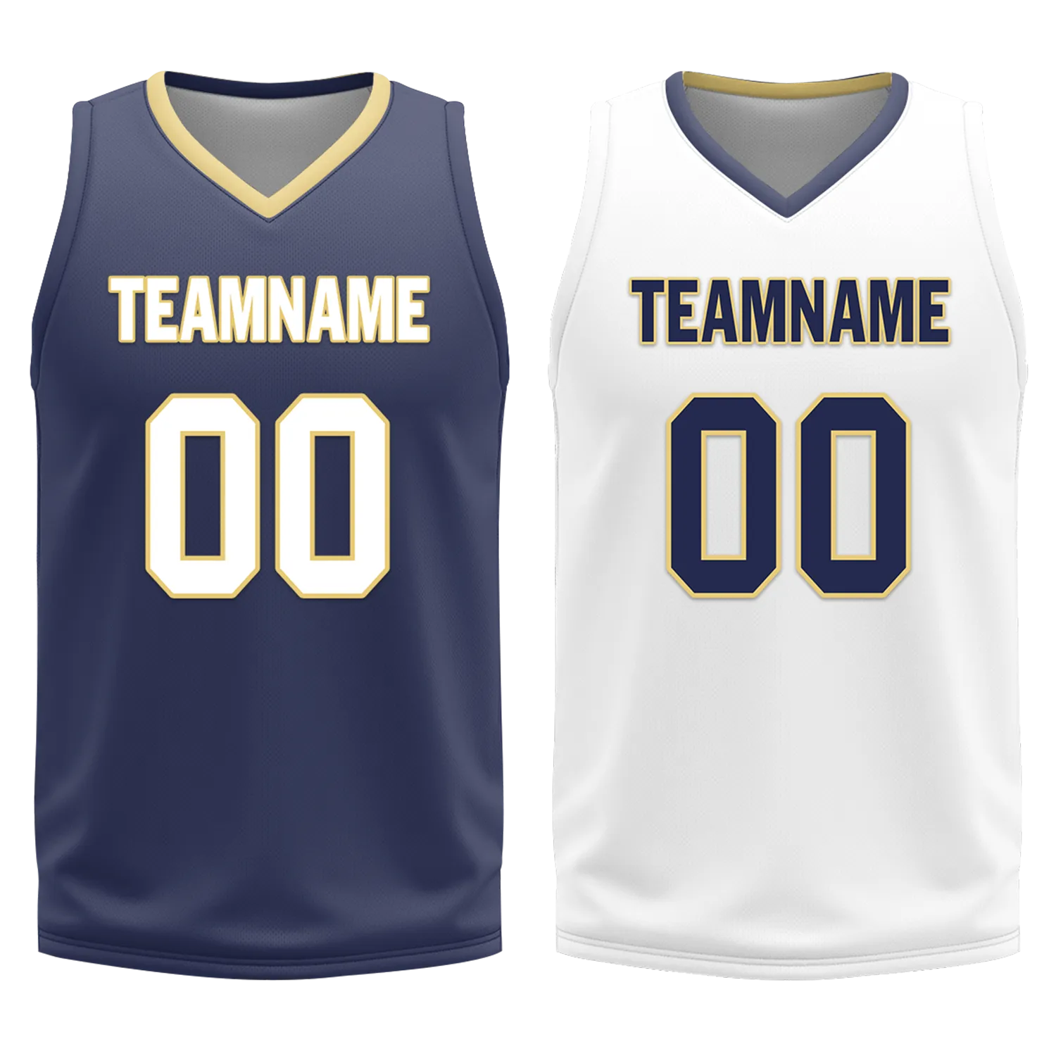 Custom Blue White Classic Style Reversible Basketball Uniform Personalized Ordinary BBJR-D017050