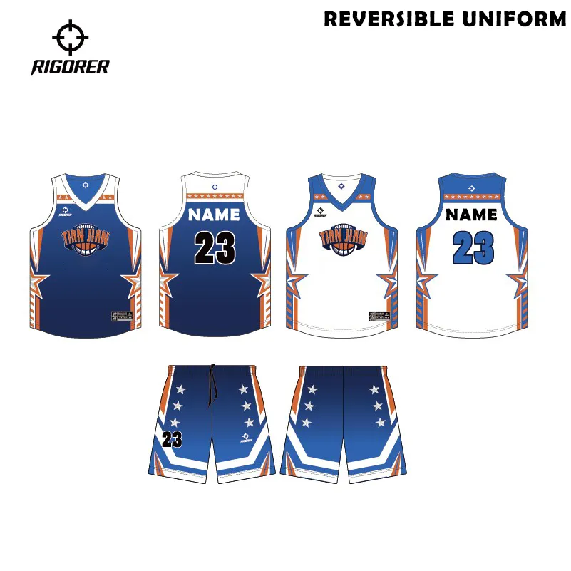 Custom Teamwear Sublimation Reversible Uniform for Basketball