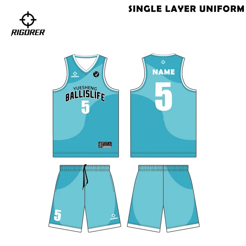 Custom Teamwear Sublimation Single Layer Uniform for Basketball