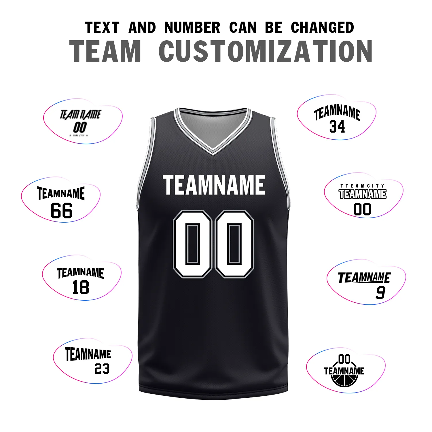 Custom White Black Classic Style Reversible Basketball Uniform Personalized BBJR-D017051