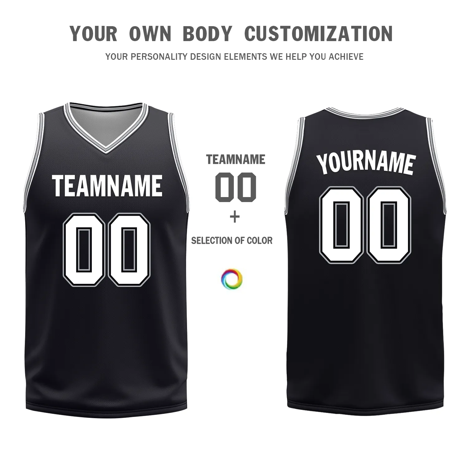 Custom White Black Classic Style Reversible Basketball Uniform Personalized BBJR-D017051