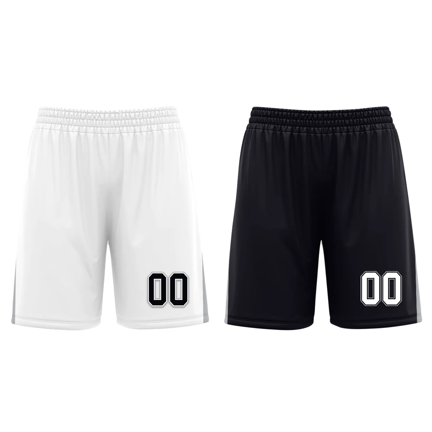 Custom White Black Classic Style Reversible Basketball Uniform Personalized BBJR-D017051