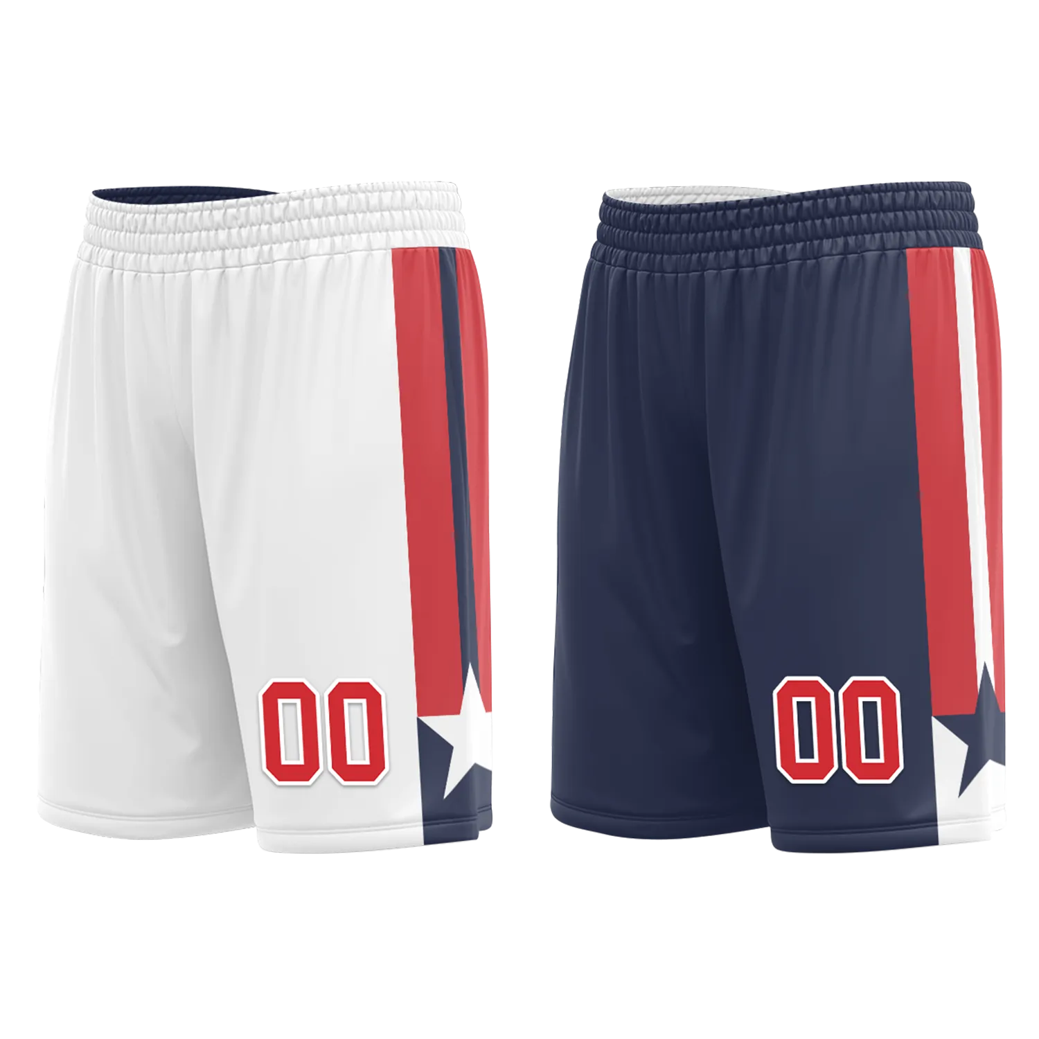 Custom White Blue Classic Style Reversible Basketball Uniform Personalized BBJR-D017023