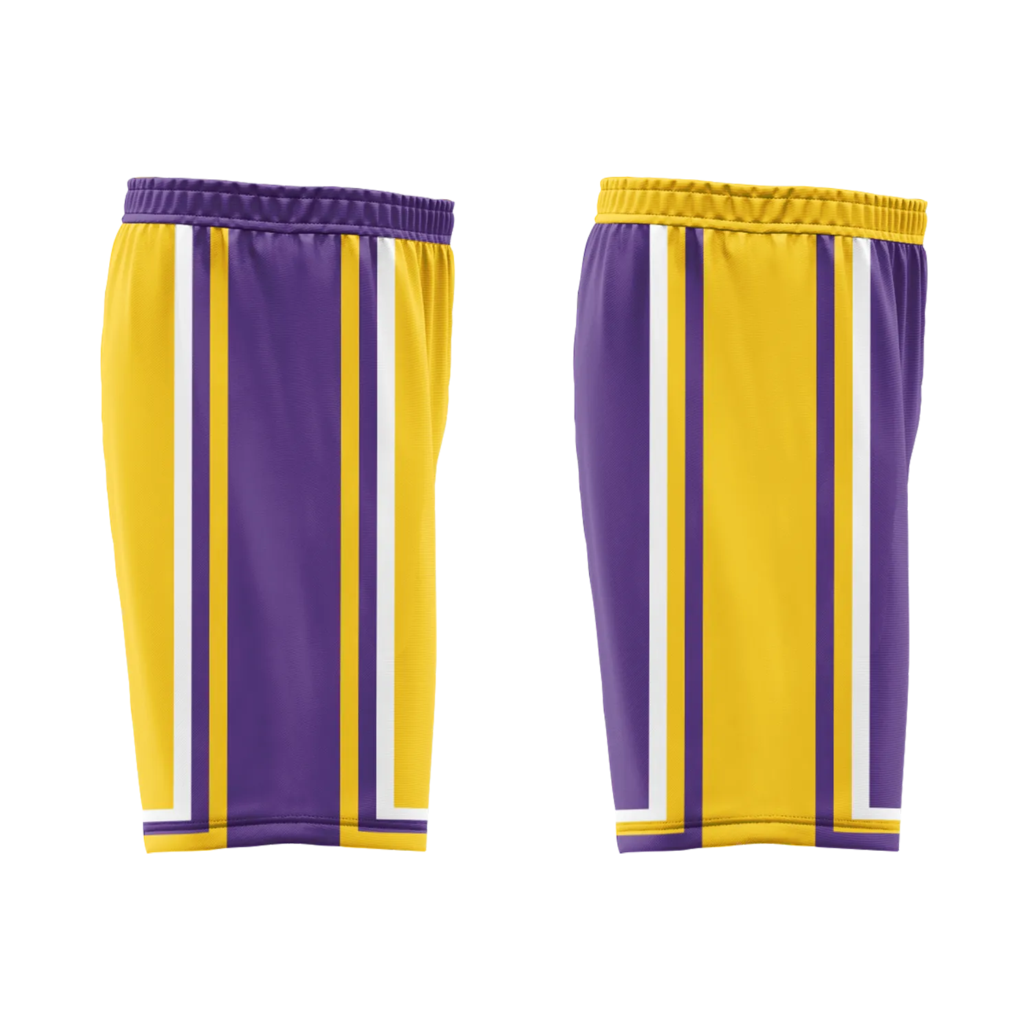 Custom Yellow Purple Classic Style Reversible Basketball Uniform Personalized BBJR-D017034