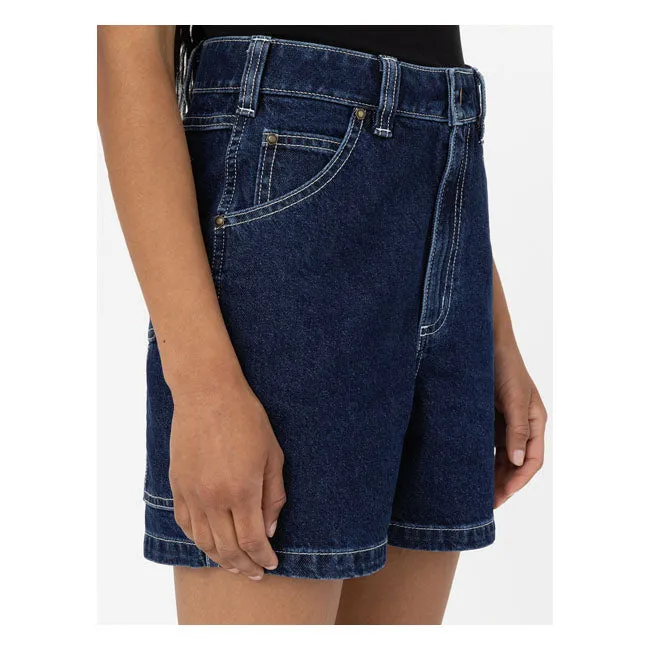 Dickies Denim Ladies Shorts Classic Blue