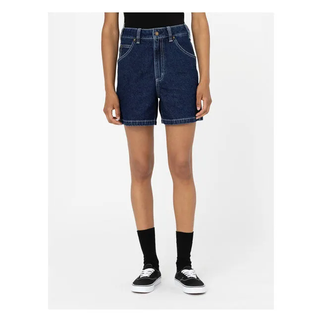 Dickies Denim Ladies Shorts Classic Blue