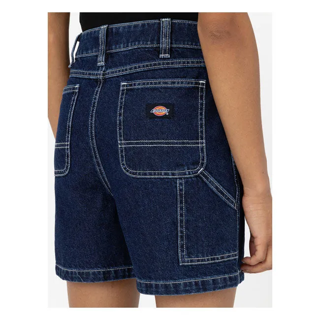 Dickies Denim Ladies Shorts Classic Blue