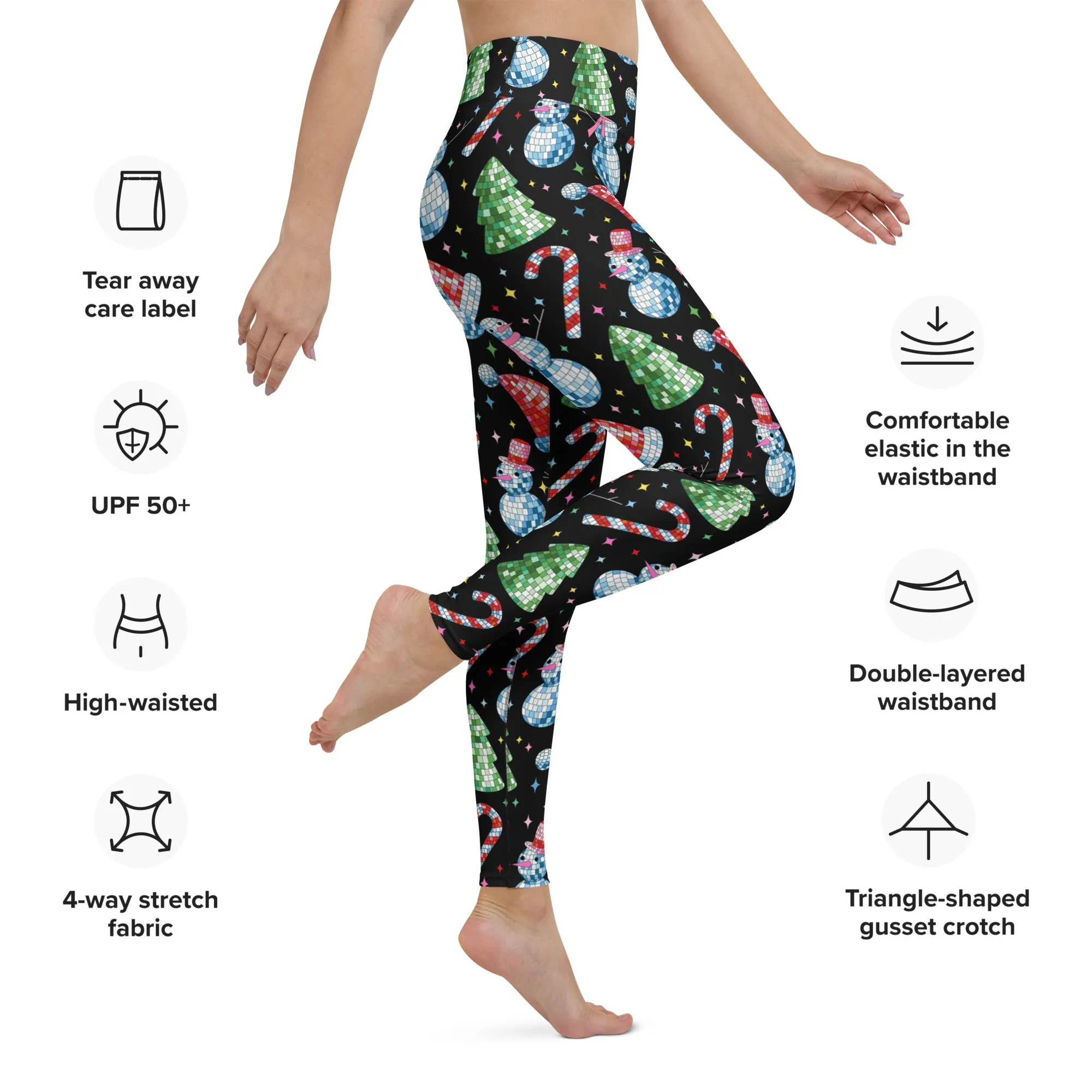 Disco Christmas Yoga Leggings