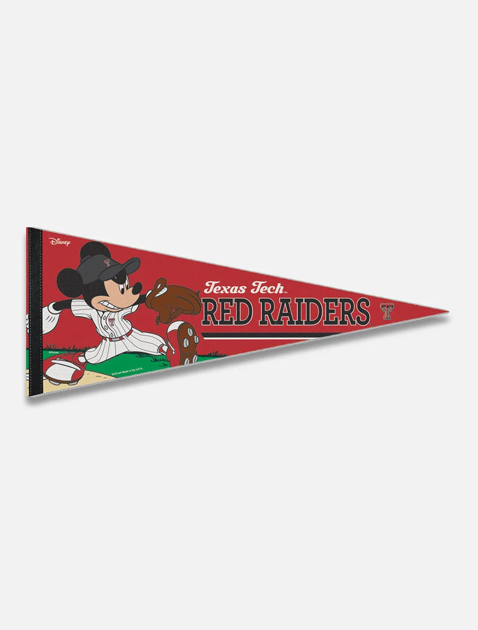 Disney x Red Raider Outfitter Texas Tech Mickey "Baseball Player" Pennant