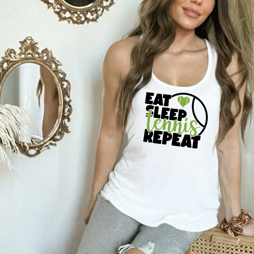 Eat Sleep Tennis Repeat, Tennis Player Shirt