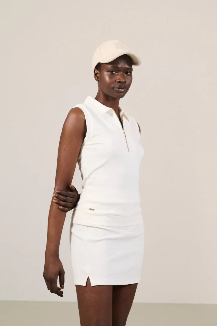 FOREST ESSENTIEL sleeveless polo - Marshmellow