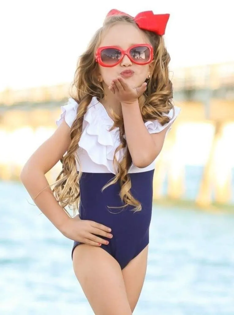 Girls Put Two and Two Together One Piece Swimsuit