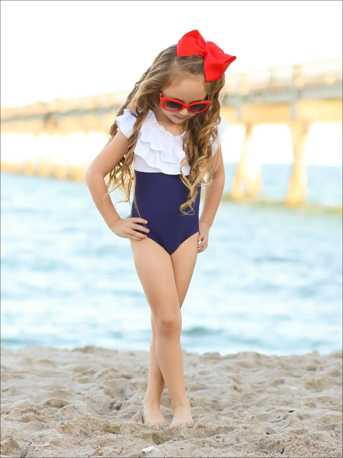 Girls Put Two and Two Together One Piece Swimsuit