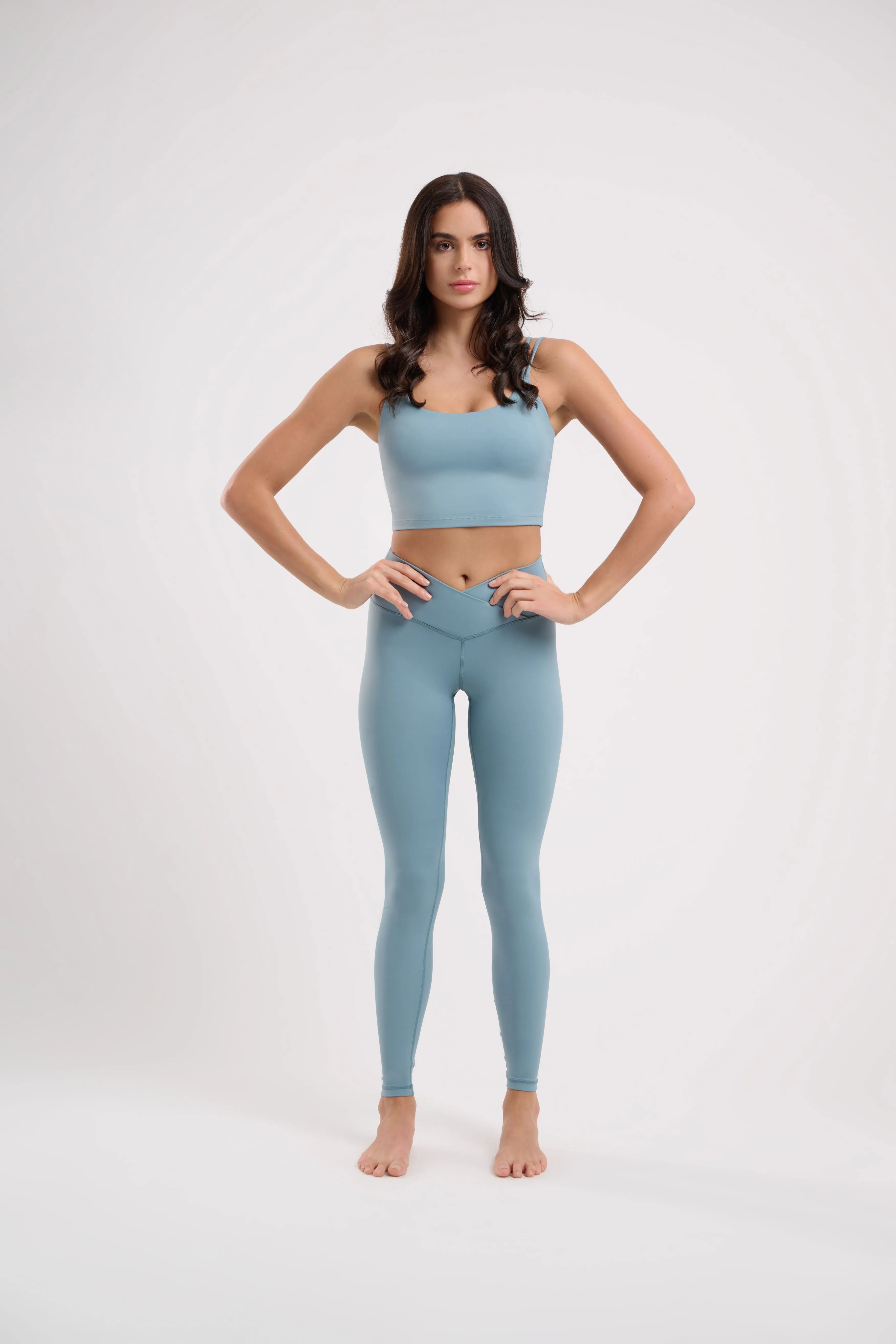 Iris Wrap Leggings Sky Blue