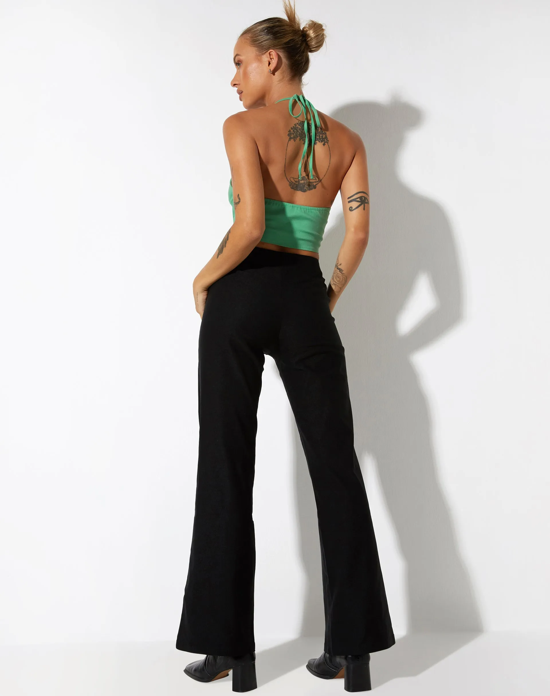 Janli Crop Top in Tailoring Green