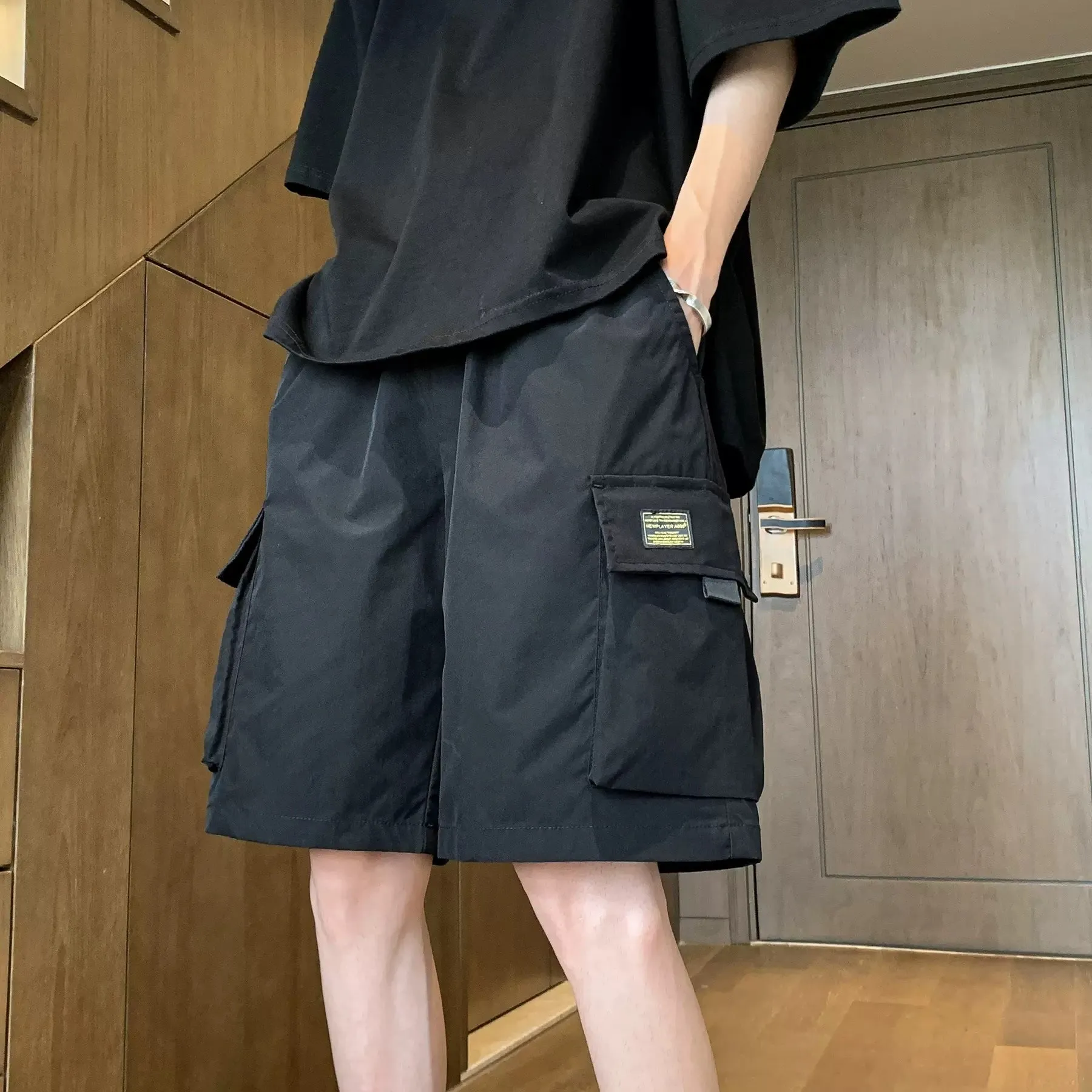 Japanese Minimalist Utility Cargo Shorts