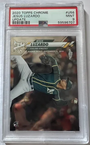 Jesus Luzardo Oakland Athletics #U56 - 2020 Topps Chrome Update PSA 9